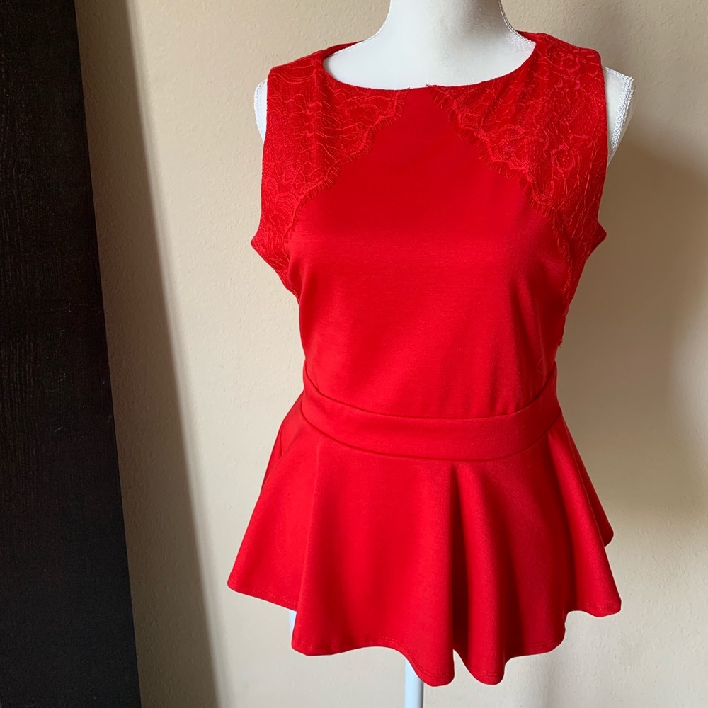 Red peplum Dorothy Perkins
